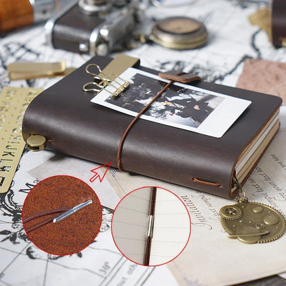 Vintage Leather Journal Cover Handmade Bound Diary Notebook Travel Writing