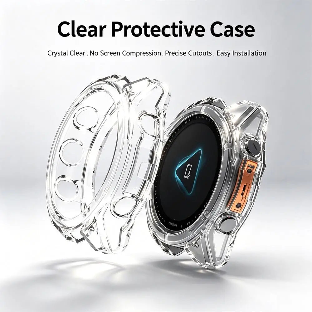 Protective Case for Garmin Fenix 9 51mm 47mm 43mm TPU Bumper Cover