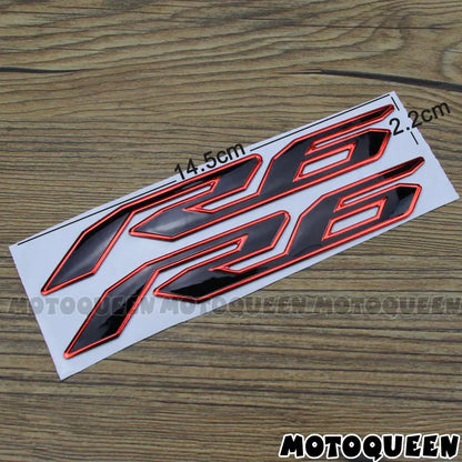 For YZF R6 YZF6000 Stickers Motorcycle 3D Chrome Reflective Decals Tank Pad Shell Body Wind  Fairing Pvc-EXPROTAS