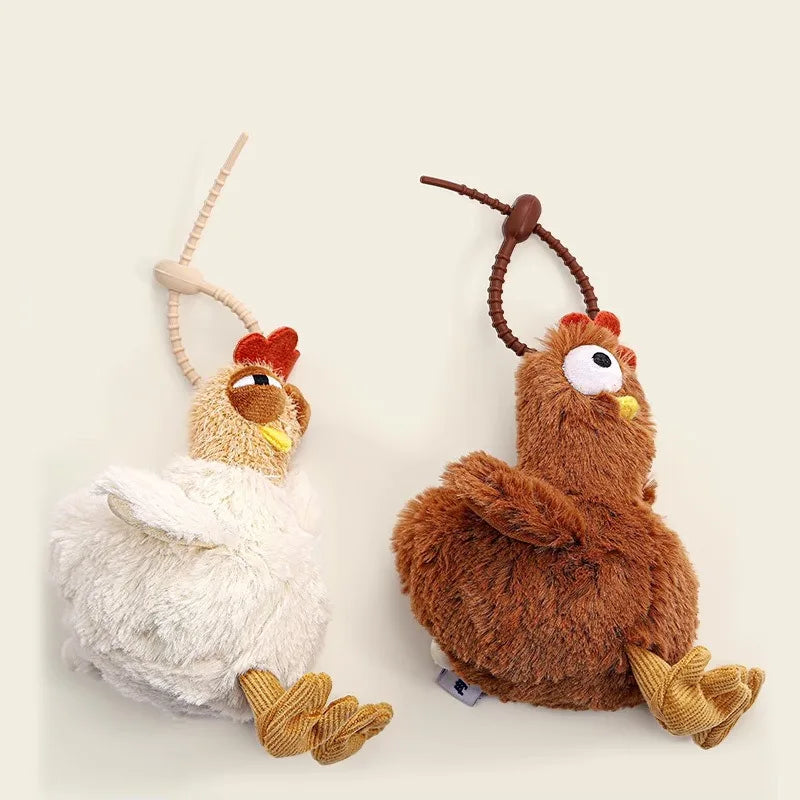 Fur Chicken Plush Bag Funny Ugly Hen Shape Handbag Satchel Purse for Women