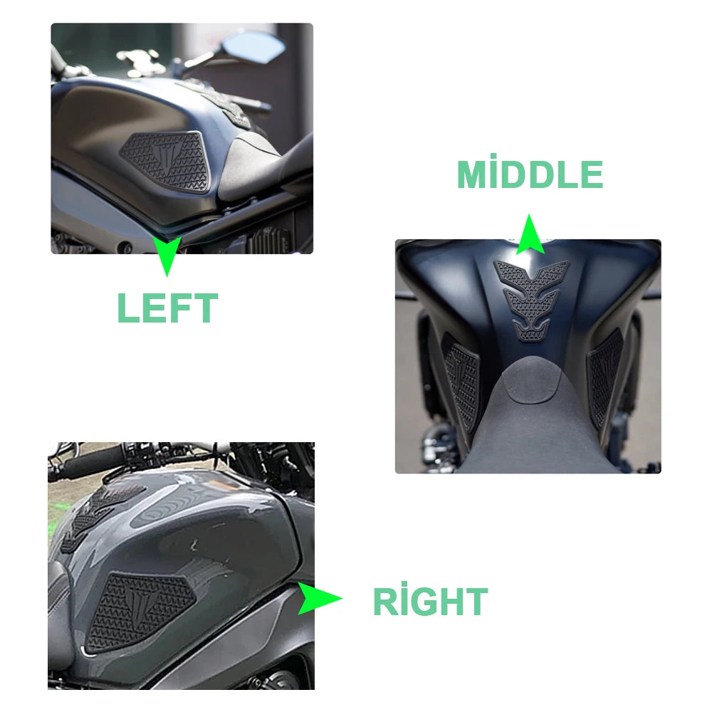 Non-Slip Fuel Tank Side Grip Pads Stickers for Yamaha MT-09 2021-2022 - EXPROTAS