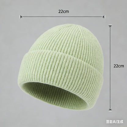 Winter Wool Knitted Beanie Hat Men Women Warm Cap Unisex Skull Cap