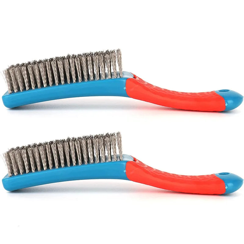 Rust Elbow Brush 2PC Steel Wire Cleaning Tool for Paint Removal