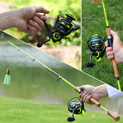 Sougayilang Spinning Fishing Reel 5.2:1 Max Drag 1000-7000 Series Metal Spool