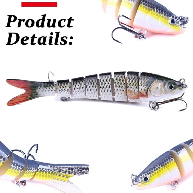 Multi Jointed Fishing Lure Bionic Swimbait Slow Sinking 10cm 12.4g 1Pcs