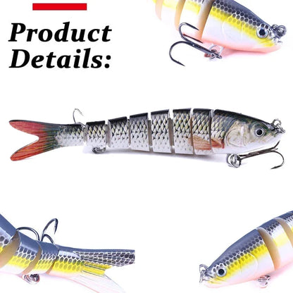 Multi Jointed Fishing Lure Bionic Swimbait Slow Sinking 10cm 12.4g 1Pcs