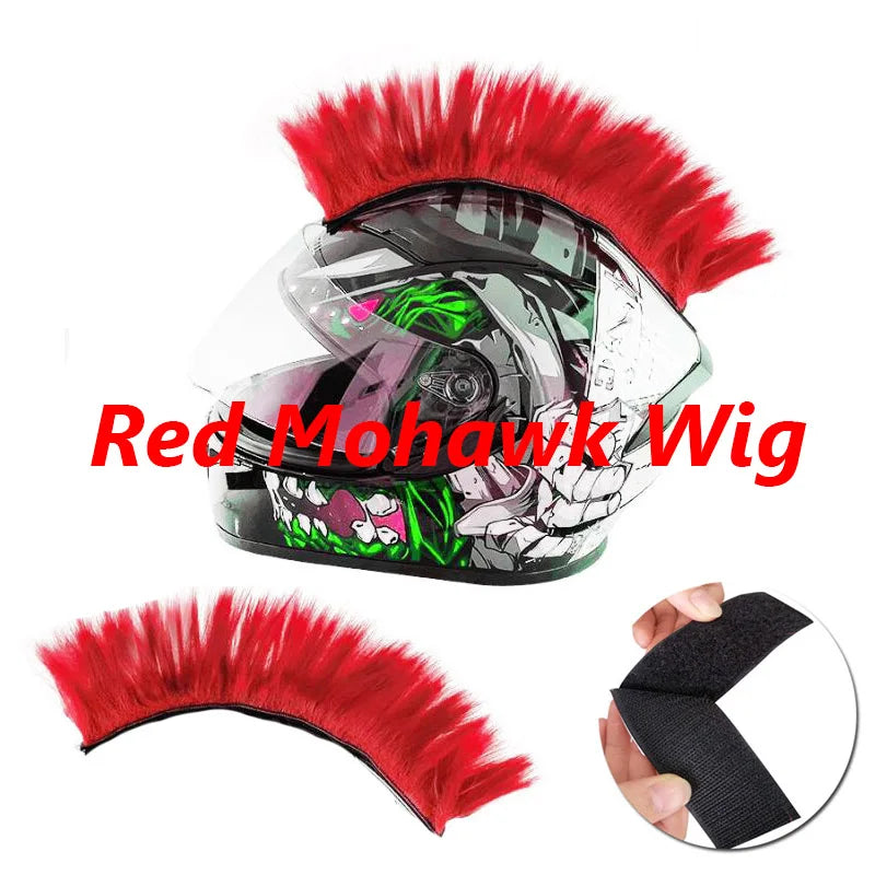 Creative Personality Motorcycle Electric Helmet Decoration Mohawk Wig Hair Motorbike Helmet Accessories Stickers Cosplay Styling-EXPROTAS
