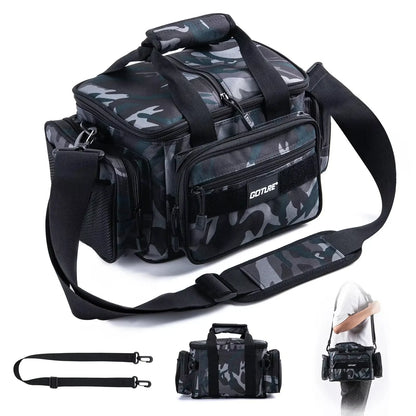 Fishing Tackle Bag Large Capacity Backpack 600D Oxford Waterproof Camping