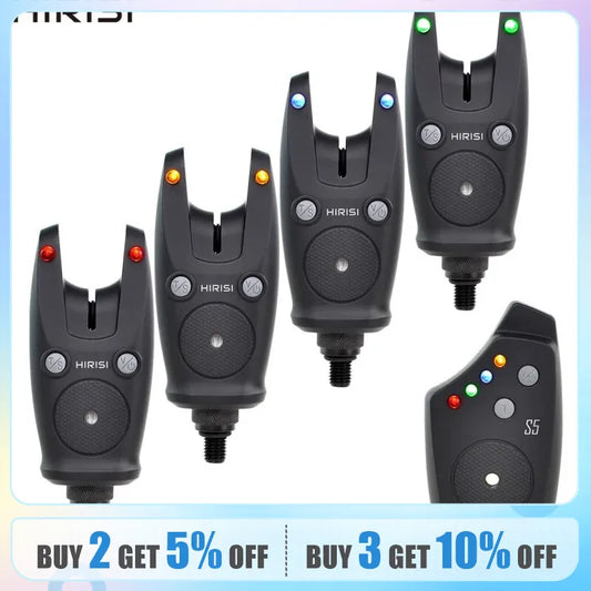 Hirisi Wireless Carp Fishing Alarm Set Waterproof, Fishing Bite Alarms Fishing Bite Indicator Fishing Accessories S5-EXPROTAS