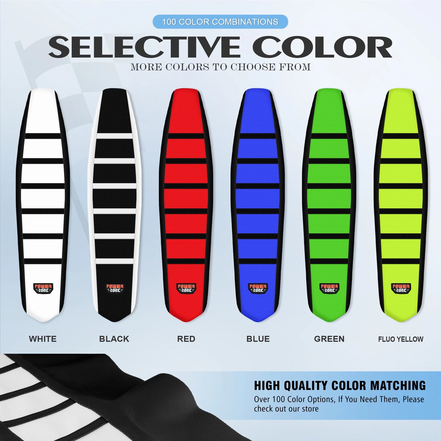Universal Ribbed Waterproof Anti-Slip Seat Cover by Powerzone for SXF EXC KXF