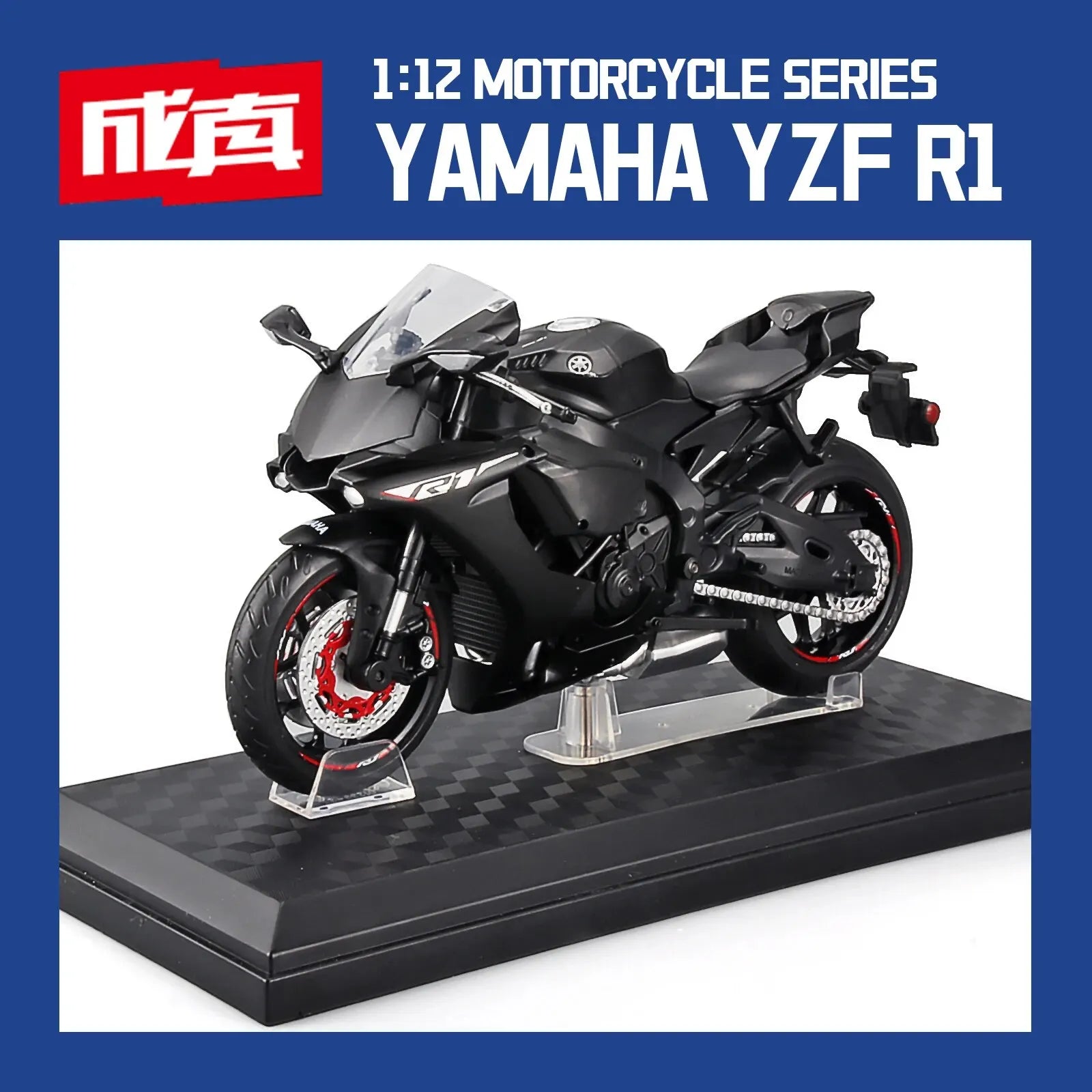 1:12 Scale Motorcycle Model Die Cast Metal with Plastic Parts Motorcycle 2020 YAMAHA YZF-R6-EXPROTAS
