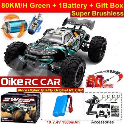 4WD RC Car Remote Control Buggy Off Road Brushless 80KM/H Racing Truck