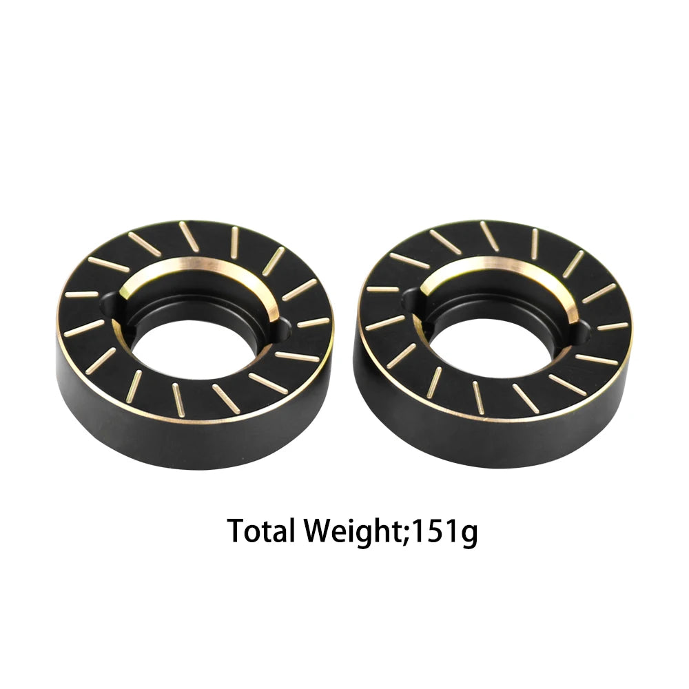 1/10 Axial SCX10 II AR44 Brass Differential Cover Counterweight Black