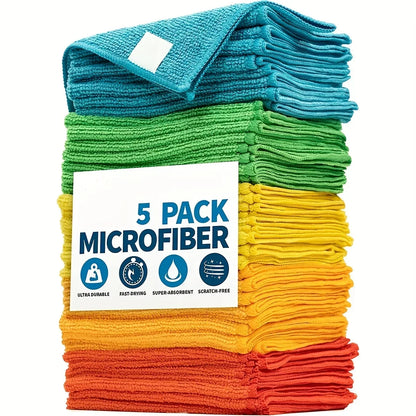 10/5/3pcs Microfiber Cleaning Cloths Kitchen Bathroom Dishwashing Towels