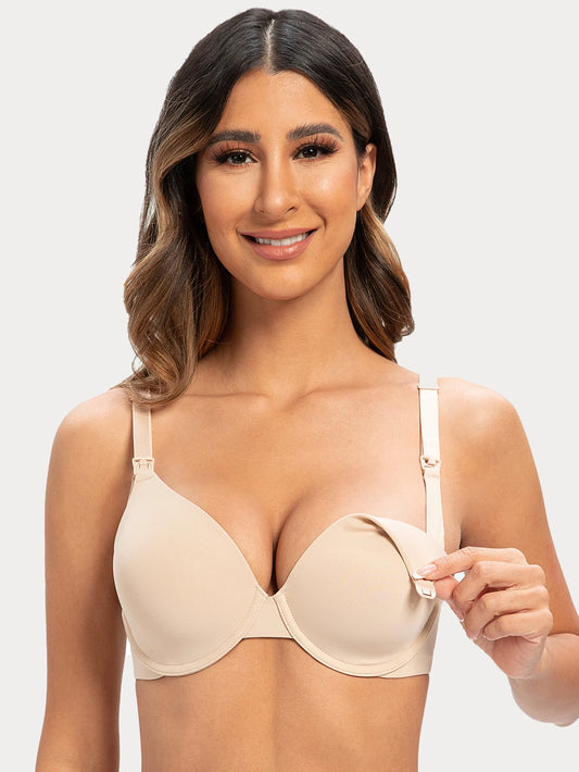 Maternity Plus Size Underwire Nursing Bra for Breastfeeding Support