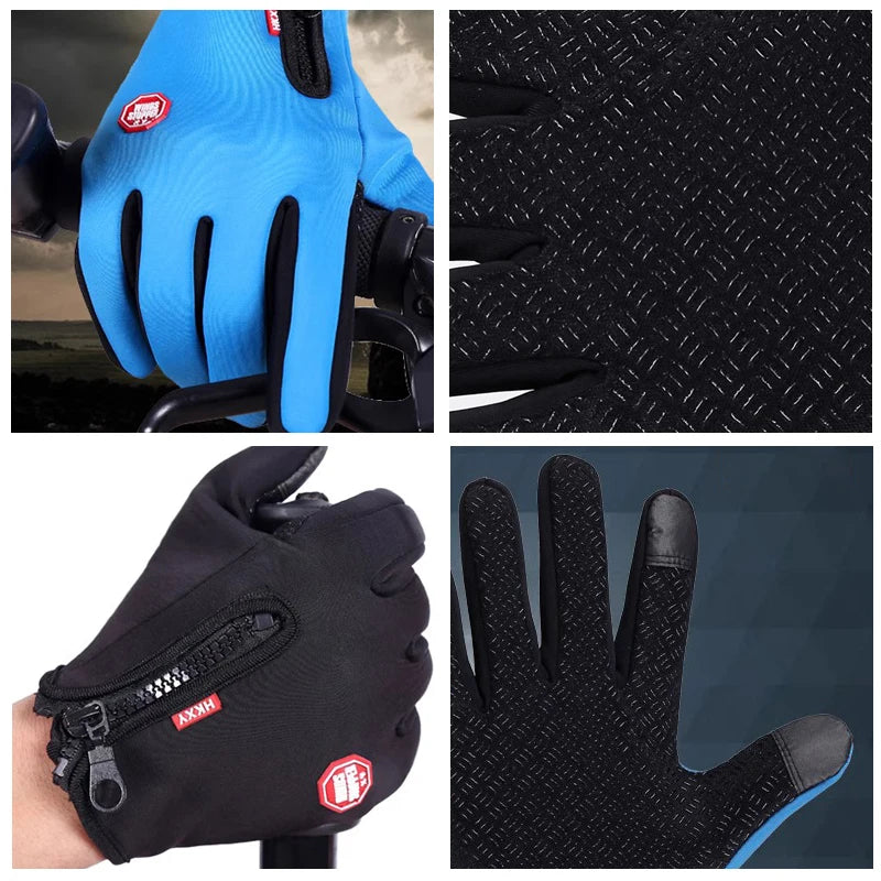 Winter Gloves Men Women Warm Windproof Thermal Touchscreen Cycling Outdoor