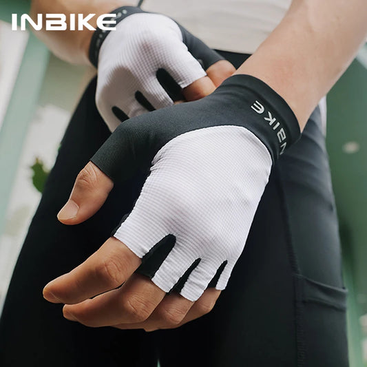 INBIKE Half Finger Cycling Gloves Padded Palm MTB Road Bike Summer Men