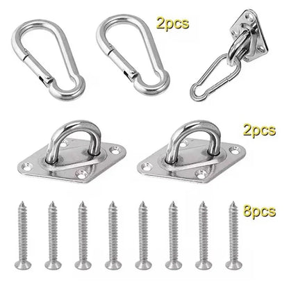 2 Set Heavy-Duty Ceiling Wall Mount Hooks Swing Chair Eye Plate Brackets