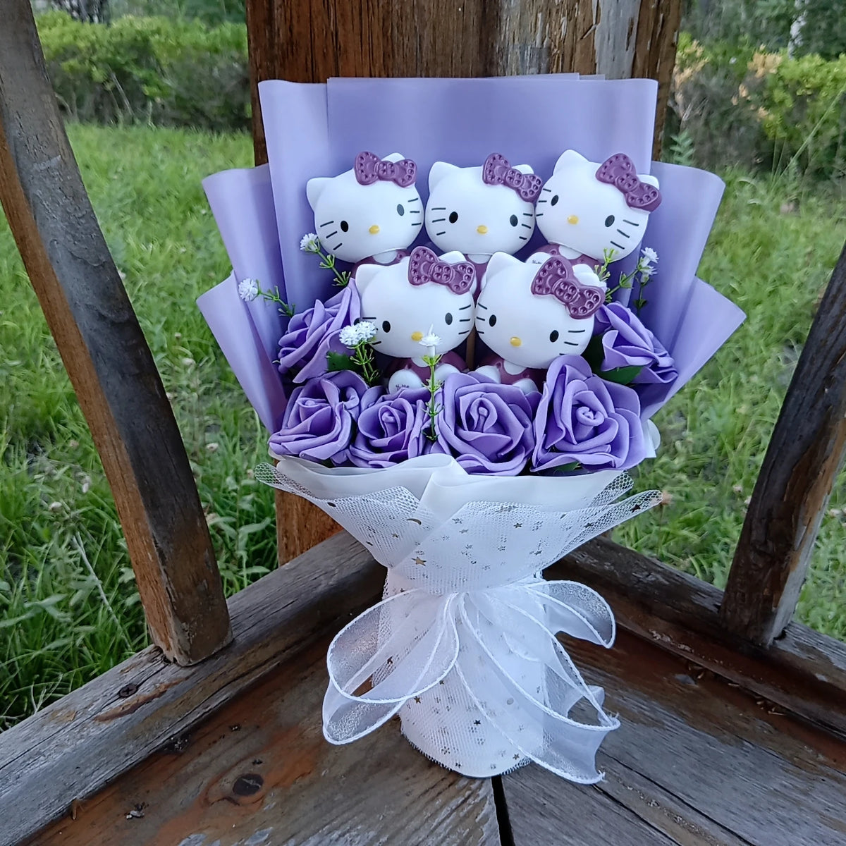 Pooh Bear Bouquet Plush Doll for Wedding Graduation Birthday Christmas