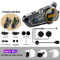 Motorcycle Helmet Bluetooth Headset Heavy Bass IPX7 Ambient Light Hands Free