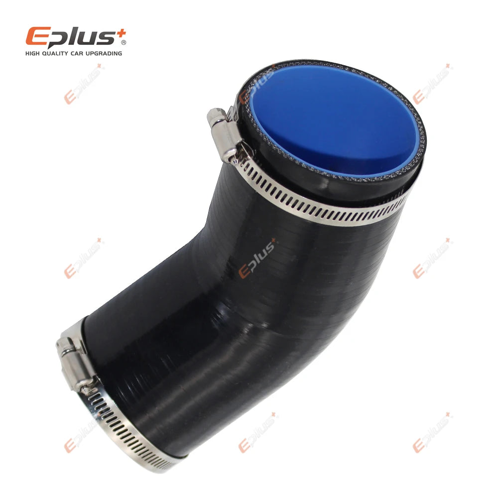 EPLUS 45° Silicone Hose | Car Intercooler Turbo Intake Pipe Connector Black