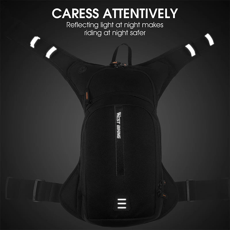 WEST BIKING 10L Ultralight Cycling Backpack Ergonomic Strap MTB Road Bicycle Bag With Water Bag Outdoor Hiking Climbing Bag-EXPROTAS