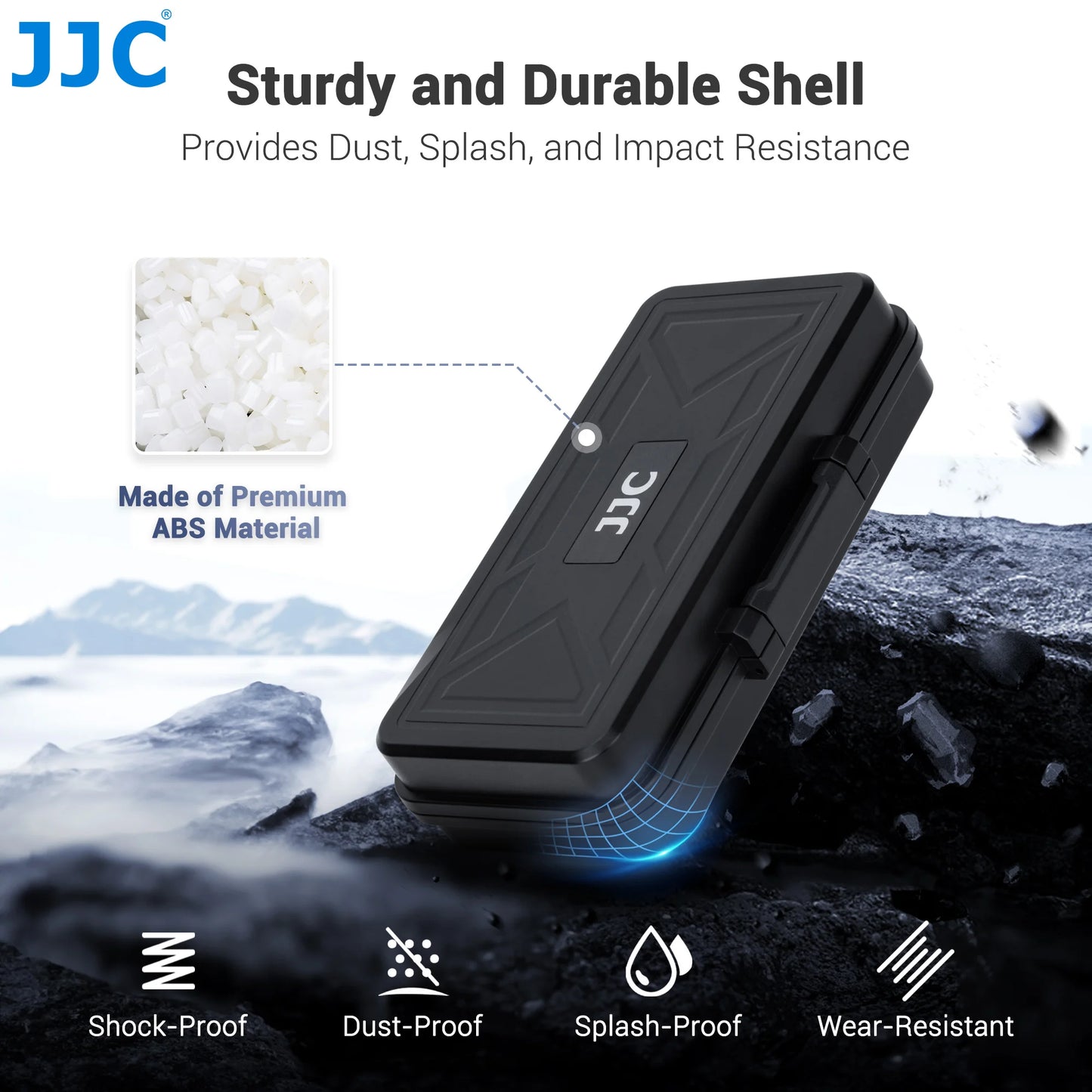 JJC Camera Battery Memory Card Case for SD CFexpress XQD Cards Storage Holder