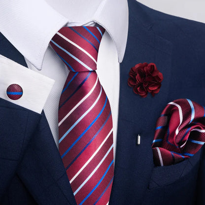 Men's Pocket Square Cufflink Tie Set Wedding Accessories by EXPROTAS