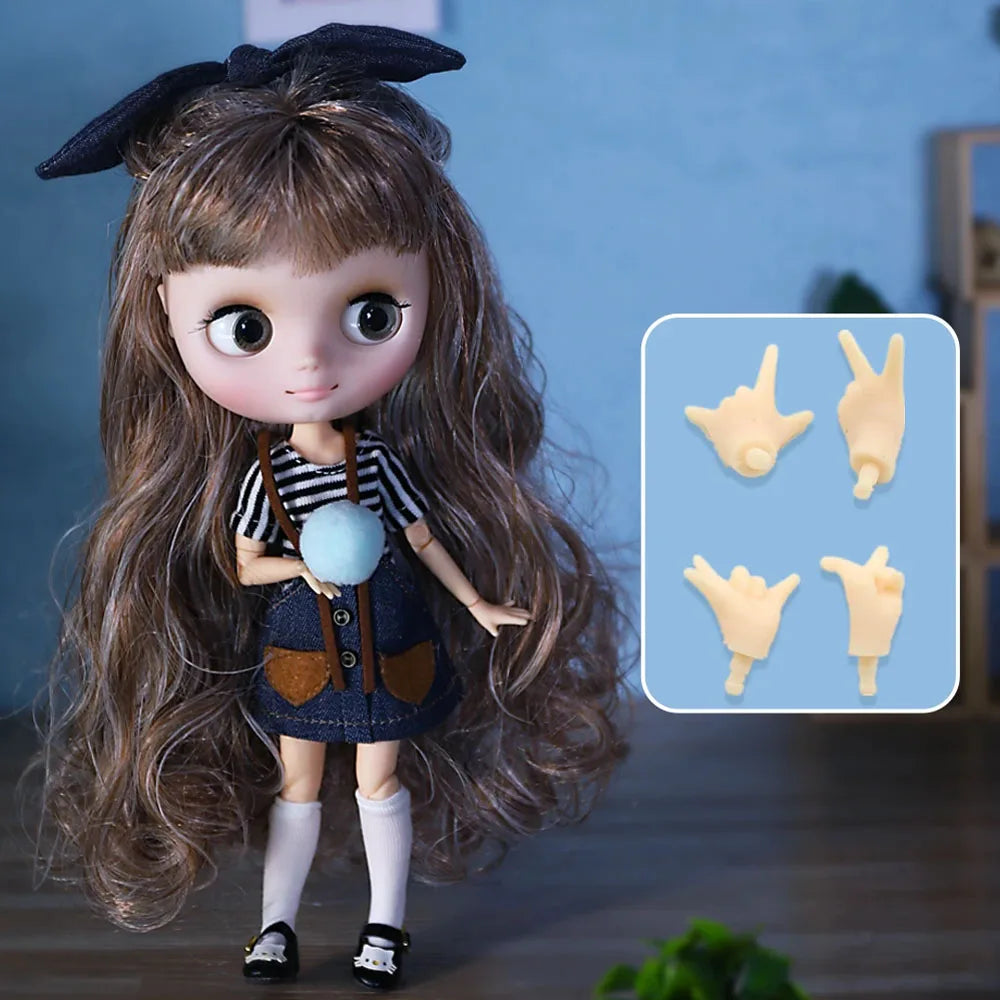 Icy Dbs Blyth Doll 20CM Joint Body Nude DIY Clothes Shoes for Girls