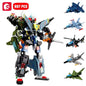 SEMBO 4in1 Transforming Mecha Robot Building Blocks Tank Aircraft Warship Model Toy Gift