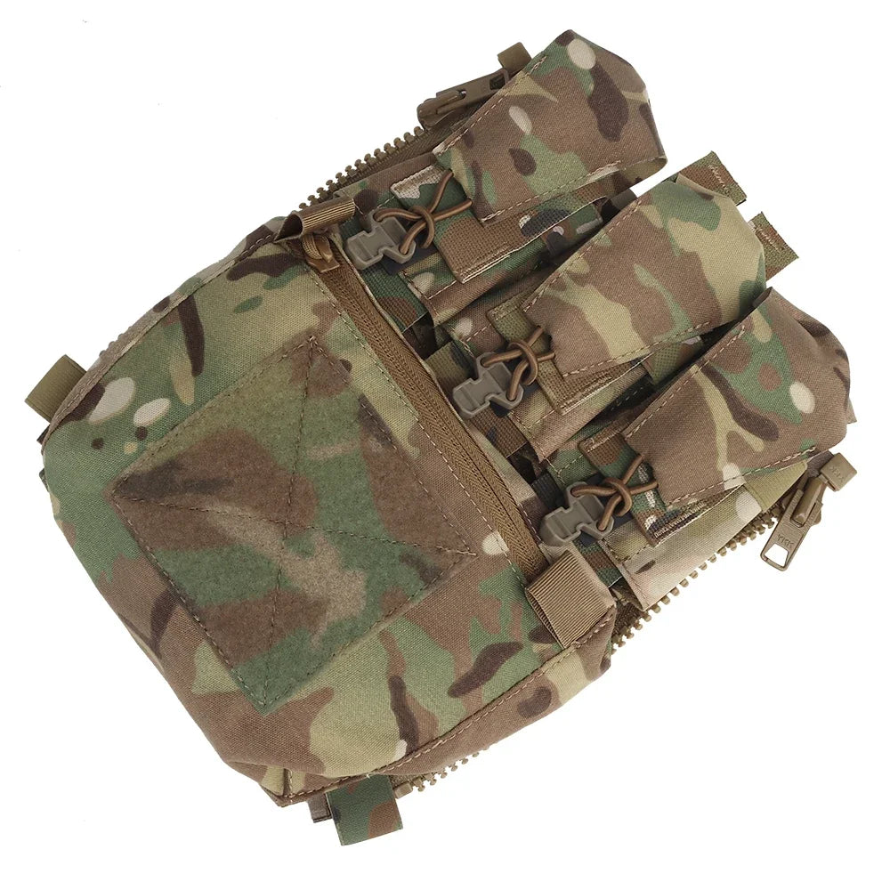 V5 FCPC Tactical Vest Back Panel Zipper Pouch Airsoft Expansion Bag Accessory