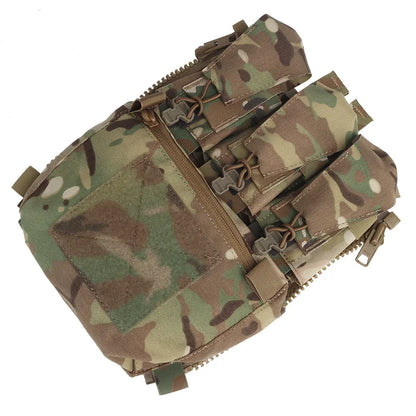 V5 FCPC Tactical Vest Back Panel Zipper Pouch Airsoft Expansion Bag Accessory