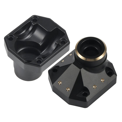 Black Brass Steering Knuckle Portal Cover Weights for Axial Capra SCX10 III