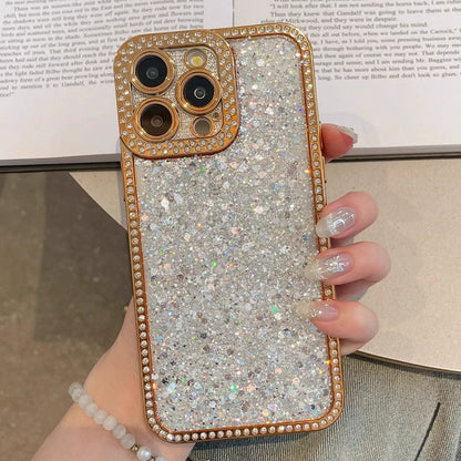 Bling Diamond Clear Case for iPhone 11-15 Pro Max Plus Soft Shockproof Cover
