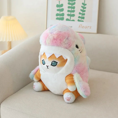 Kawaii Shark Cat Plush Soft Stuffed Doll Toy for Kids Birthday Gift