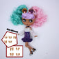 ICY DBS Blythe Doll Black Skin Joint Body Colourful Hair 1/6 BJD Dress Up