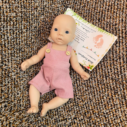 25CM Unpainted Full Body Silicone Girl Reborn Doll, 8 Styles Newborn Baby Toy Gift