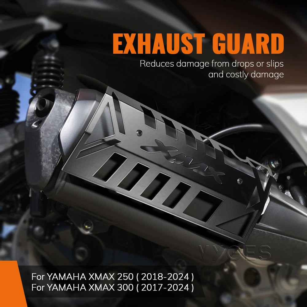Exhaust Guard Cover for Yamaha XMAX 250 300 2017–2024 Heat Shield Protector