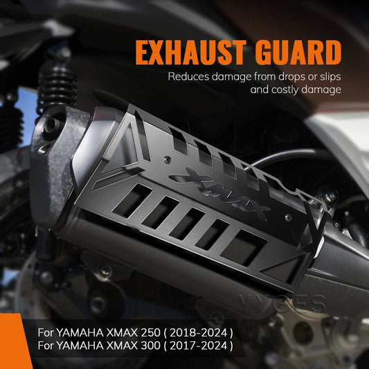 Exhaust Guard Cover for Yamaha XMAX 250 300 2017–2024 Heat Shield Protector
