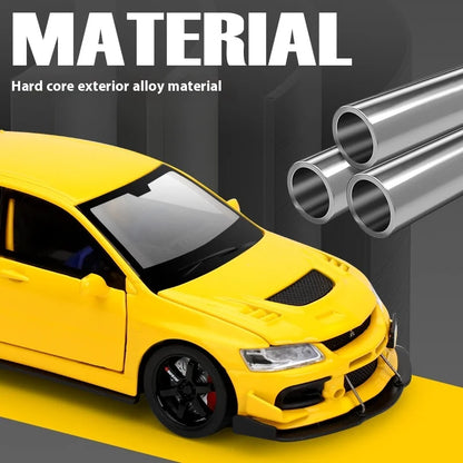1:32 Mitsubishi Lancer Evolution Diecast Car Model Sound Light Metal Alloy