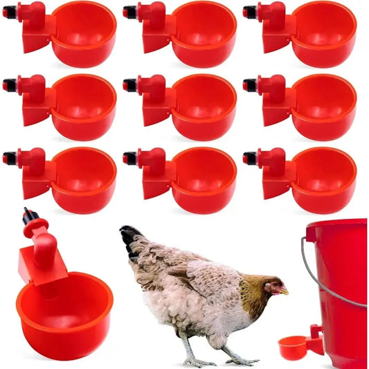 20Pcs Chicken Drinking Bowl Automatic Water Dispenser Poultry Feeder Drinker