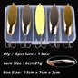 Box Treble Hooks 5PCS Gold Fishing Tackle Set with Sequins