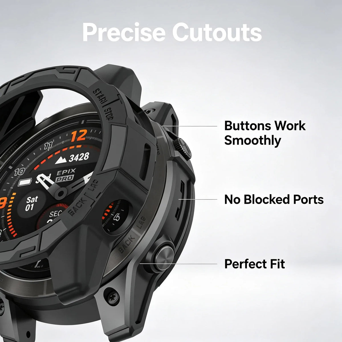 Protective Cover Case For Garmin Fenix 7 7S 7X Epix Pro 42/47/51mm TPU Frame