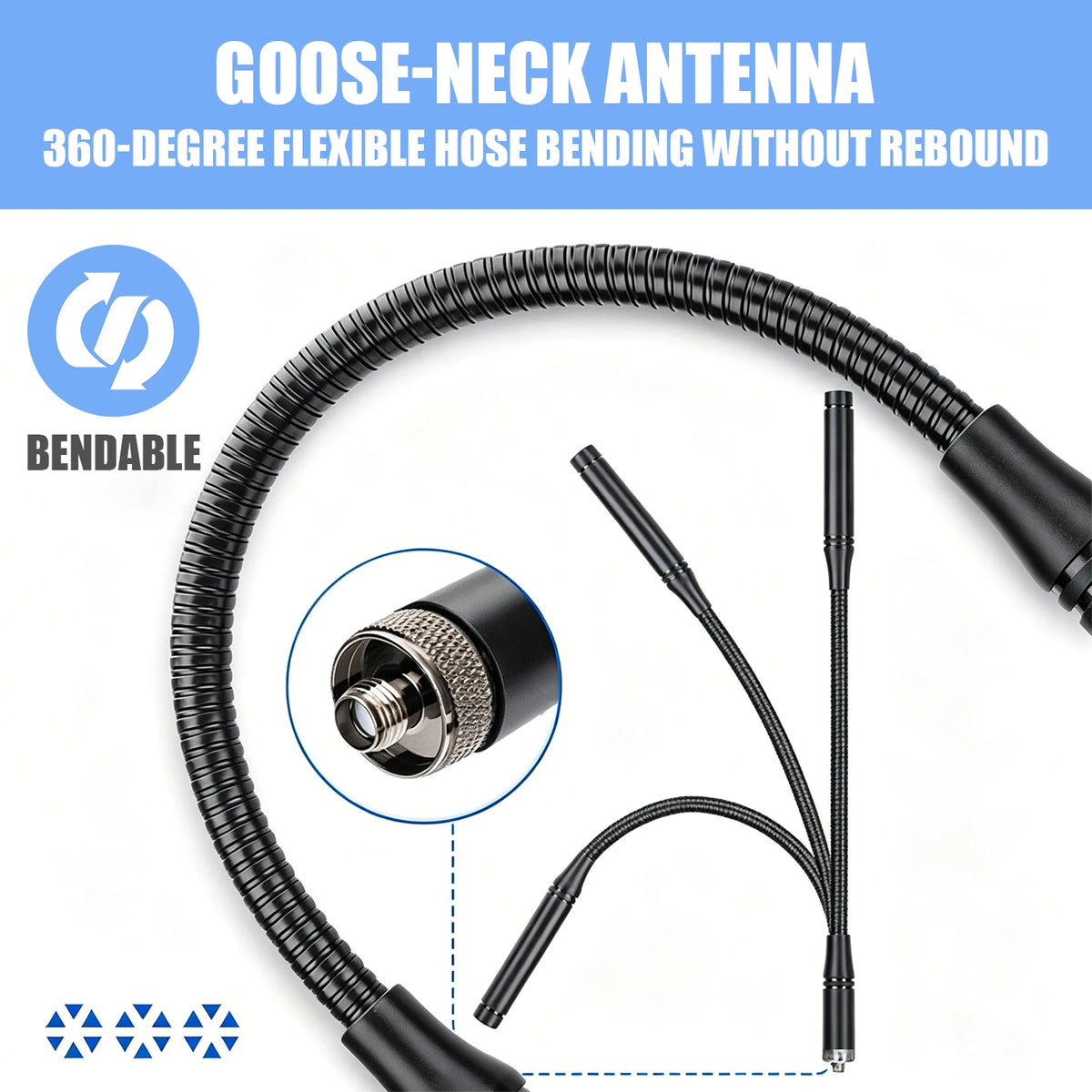 Antenna for Baofeng Walkie Talkie Dual Band SMA-Female Telescopic Radio