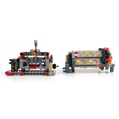 Motor AA Battery V16 Engine Gearbox MOC Technical Model DIY Electric Toy