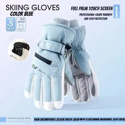 Winter Thermal Waterproof Touchscreen Ski Gloves Men Women Non-Slip