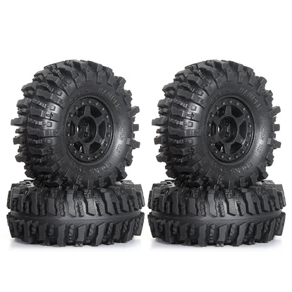 4Pcs Crawler Wheel Tires Beadlock for RC 1/18 TRX4M SCX24 FCX24 AX24