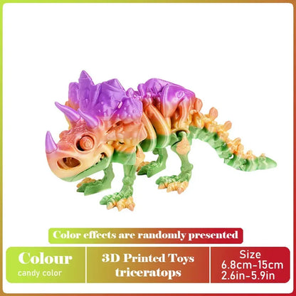 3D Printed Tyrannosaurus Rex Dinosaur Model Jointed Movable Realistic Decor