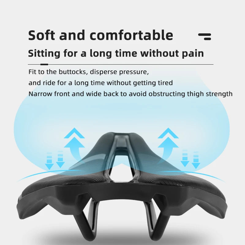 OFFBONDAGE Cycling Saddle MTB Hollow Breathable Shockproof Non-Slip PU Seat Pad