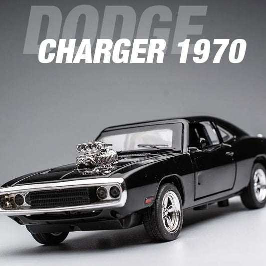 Dodge Charger 1:32 Alloy Model Car with Sound Light Pull Back 1970